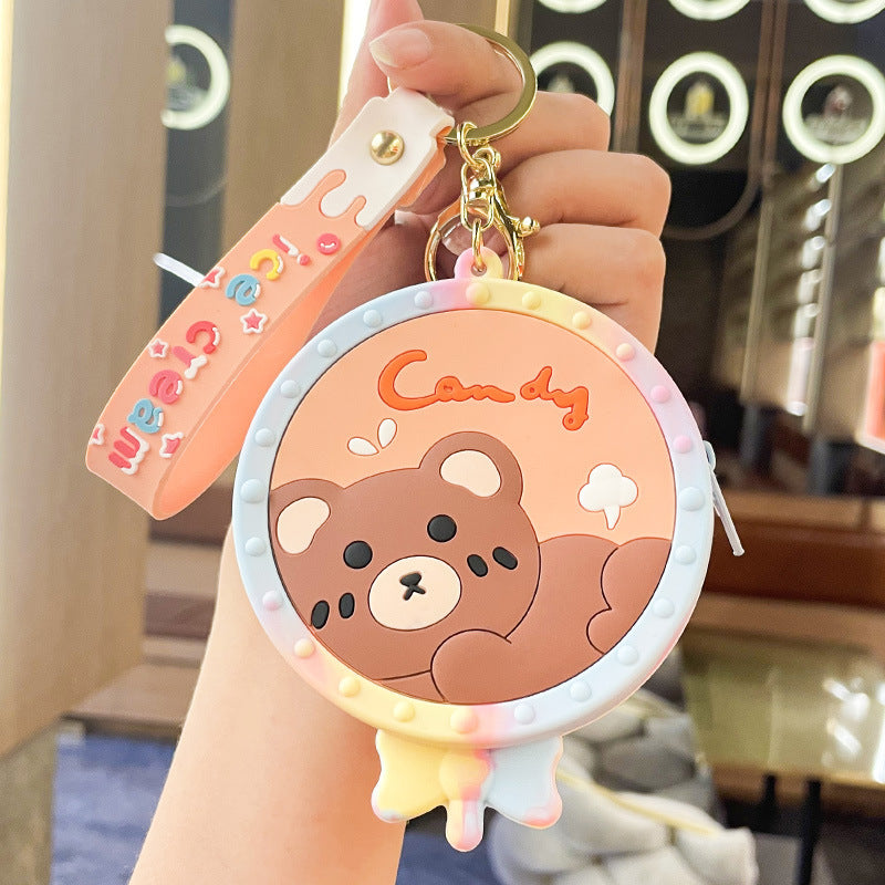 Wholesale Cartoon Coin Purse Silicone Keychain